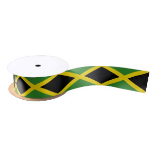 Ruban En Satin Ruban patriotique avec le drapeau de la Jamaïque