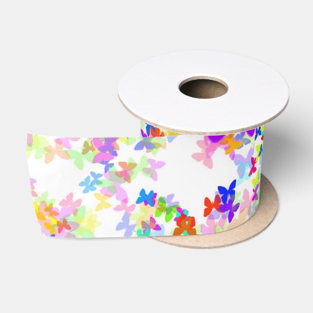 Ruban En Satin ruban satin de confetti papillon (Bobine)