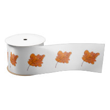 Ruban Satin Feuille de Maple Automne
