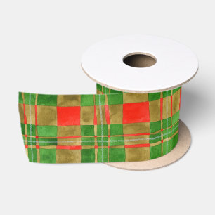 RUBAN EN SATIN RUBAN SATIN LARGEUR 3" TARTAN MAC GREGOR