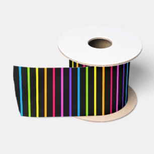 Ruban En Satin Ruban Satin Rayure Arc-en-ciel 8.2