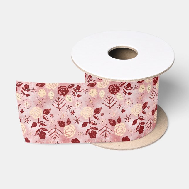 Ruban En Satin Ruban satin rose d'hiver (Bobine)