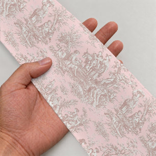 Ruban En Satin Ruban Satin Toile de Jouy Rose Gold Élégant Vintag
