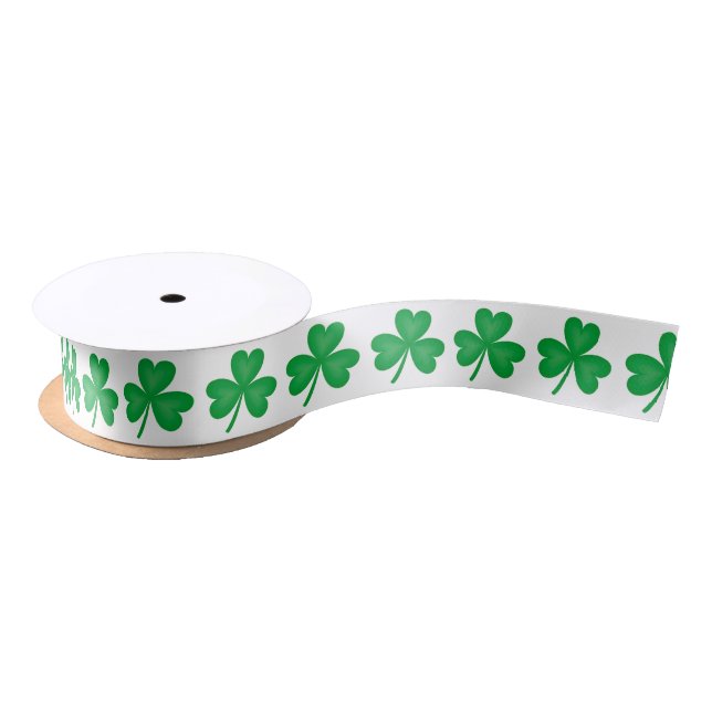 Ruban En Satin Ruban satin vert Shamrock irlandais (Bobine)
