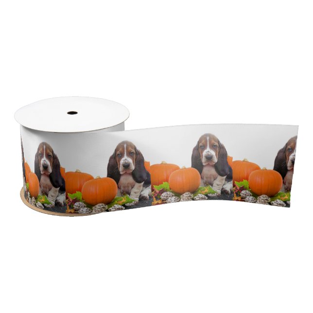 Ruban En Satin Ruban satiné de 3 pouces Halloween Basset (Bobine)