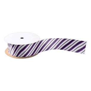 Ruban En Satin Ruban satiné rayé Royal violet de Noël