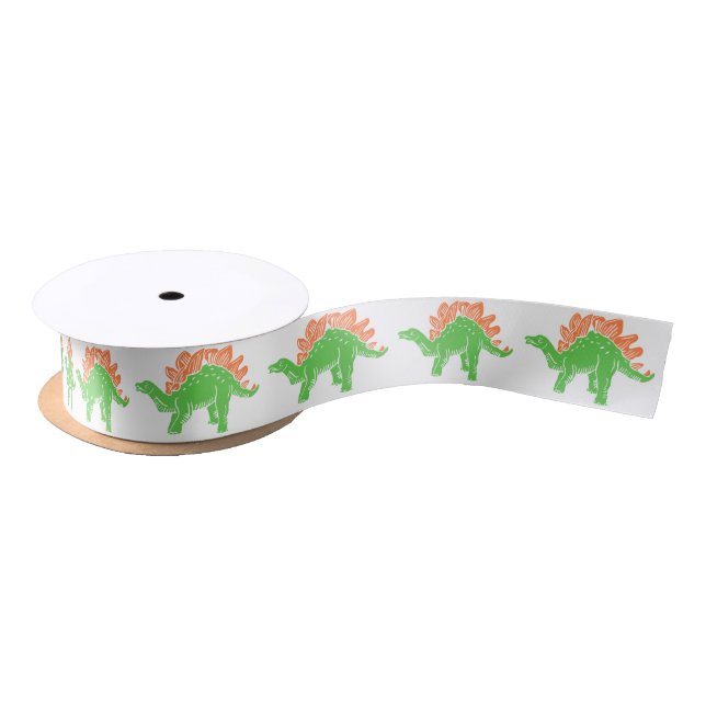 Ruban En Satin Ruban vert et orange de satin de Stegosaurus (Bobine)