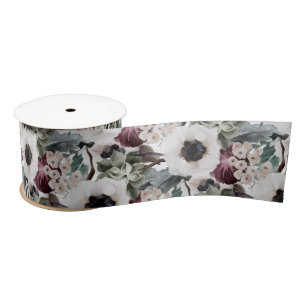 Ruban En Satin Rubans floraux d'automne et d'hiver