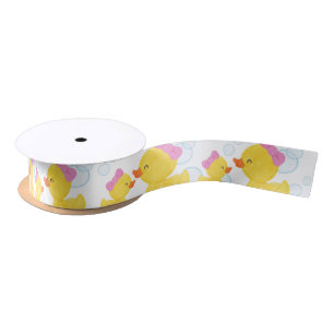 Ruban En Satin Rubber Duck Ribbon pour fille blanche