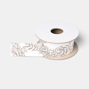 Ruban En Satin Rustique Brown Mariage Vintage Botanique