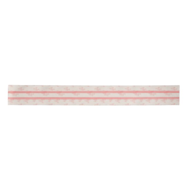 Ruban En Satin Sac à feuillage persistant et farine en corail (Devant)
