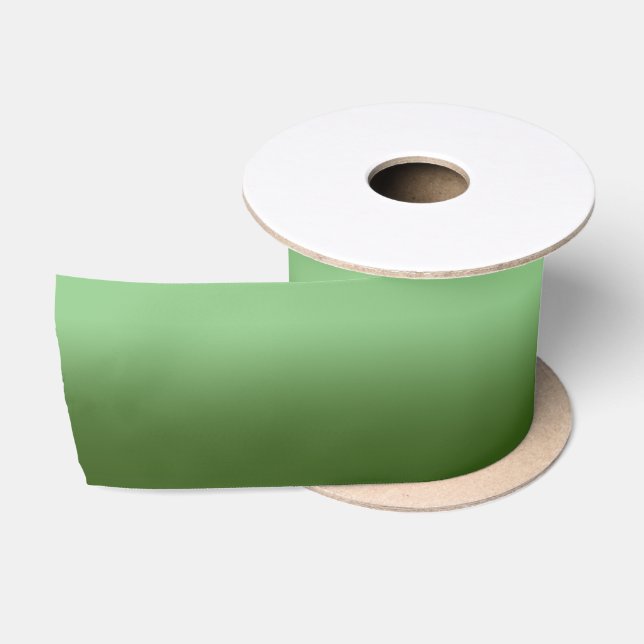 Ruban En Satin Sage Moderne et Vert Forêt Ombre (Bobine)