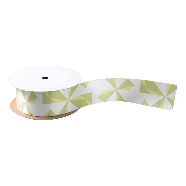 Ruban En Satin Sage Pinwheels (Bobine)