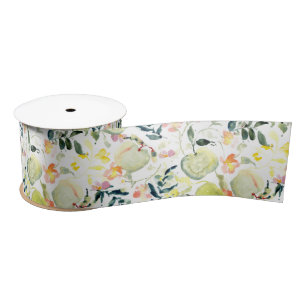 Ruban En Satin Sage Pomme cueillir Fruits et fleurs