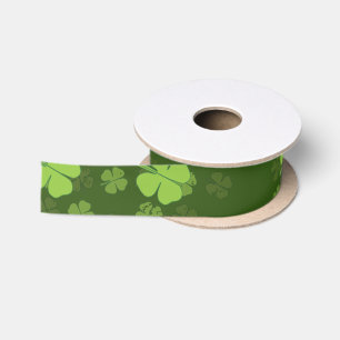 RUBAN EN SATIN SAINT PATRICKS QUATRE HORLOGE FEUILLE