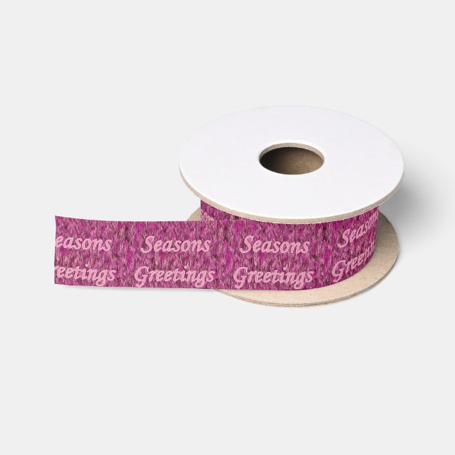 Ruban En Satin Salutation de vacances (Bobine)