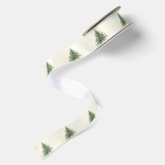 Ruban En Satin Sapin de Noël Vintage