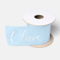 Satin élégant bleu pastel personnalisé au nom