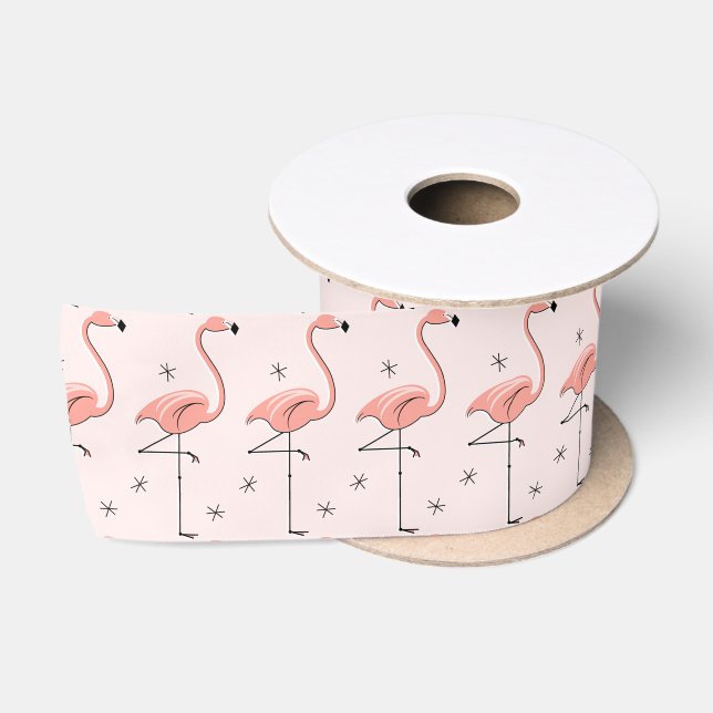 Ruban En Satin Satin ruban rose flamant rose (Bobine)