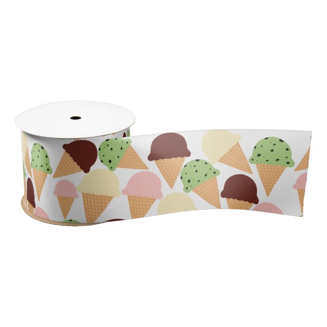 Ruban En Satin Saveurs de glace (Bobine)