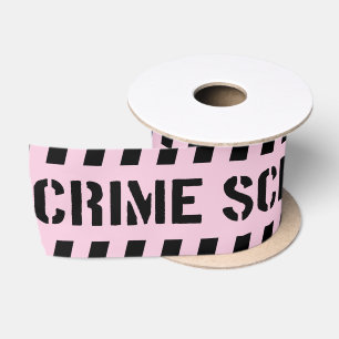 Ruban En Satin Scène de crime rose détective de police enquête cr