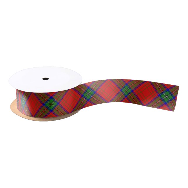 Ruban En Satin Scottish Clan Red Robe Tartan (Bobine)