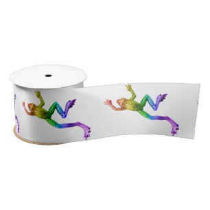 Ruban En Satin Sculpture de grenouille arc-en-ciel de SlipperyJoe