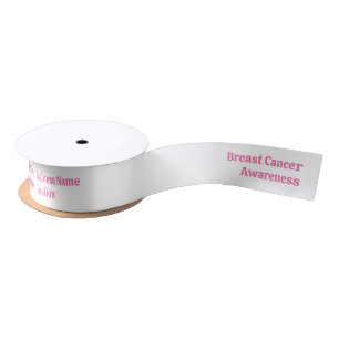 Ruban En Satin Sensibilisation au cancer du sein White Ribbon Cor