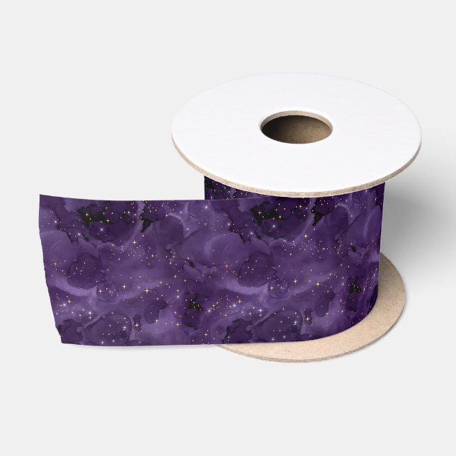 Ruban En Satin Série Conception Galaxie Violette 8 (Bobine)