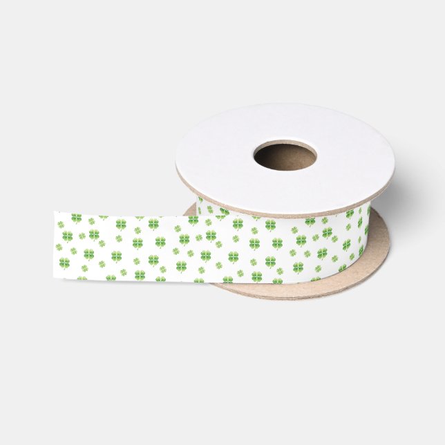 Ruban En Satin Shamrock irlandais (Bobine)
