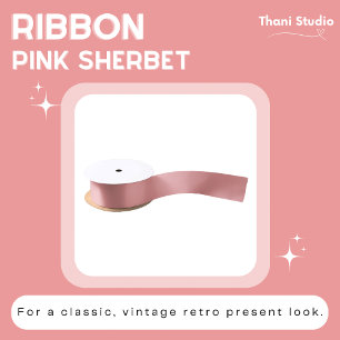 Ruban En Satin Sherbet Rose Été Simple Plat Moderne Élégant