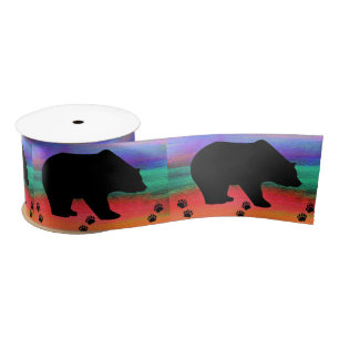 Ruban En Satin Silhouette de Black Bear