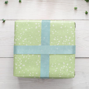 Ruban En Satin Simple bleu turquoise Aquarelle Blanc Speckies