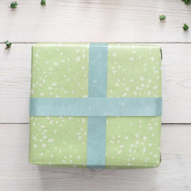 Ruban En Satin Simple bleu turquoise Aquarelle Blanc Speckies (Cute Simple turquoise blue with white speckles dots. )