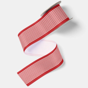 Ruban En Satin Simple Élégant Rouge Cerise Cottagecore Gingham
