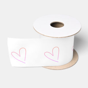 Ruban En Satin simple minimal ajoutez votre texte monogramme nom 