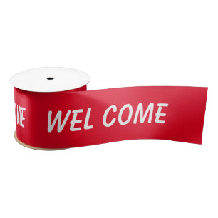 Ruban En Satin simple minimum ajouter votre texte nom monogramme 