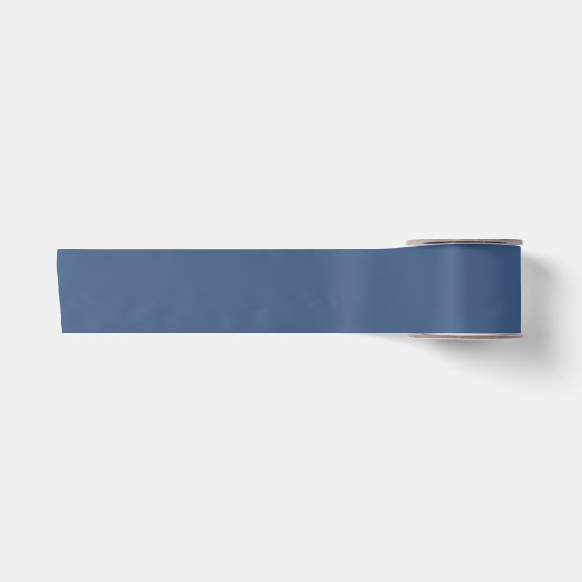 Ruban En Satin Simple Solide Toile Français Bleu (Devant)