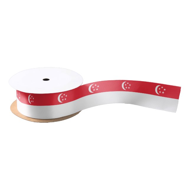 Ruban En Satin Singapore Flag (Bobine)