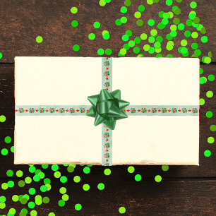 Ruban En Satin Skeletons amusants Chapeaux de Santa dans Wavy Cir