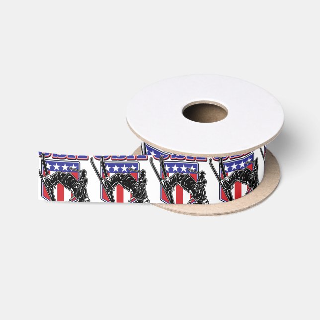 Ruban En Satin Skier USA (Bobine)