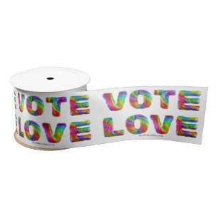Ruban En Satin SlipperyJoe vote amour égalité fourrure arc-en-cie