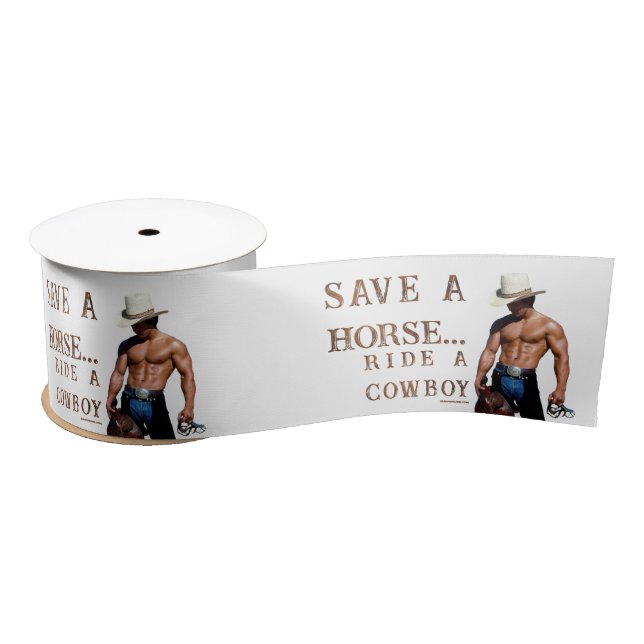 Ruban En Satin SlipperyJoe's save horse ride paille cowboy casque (Bobine)