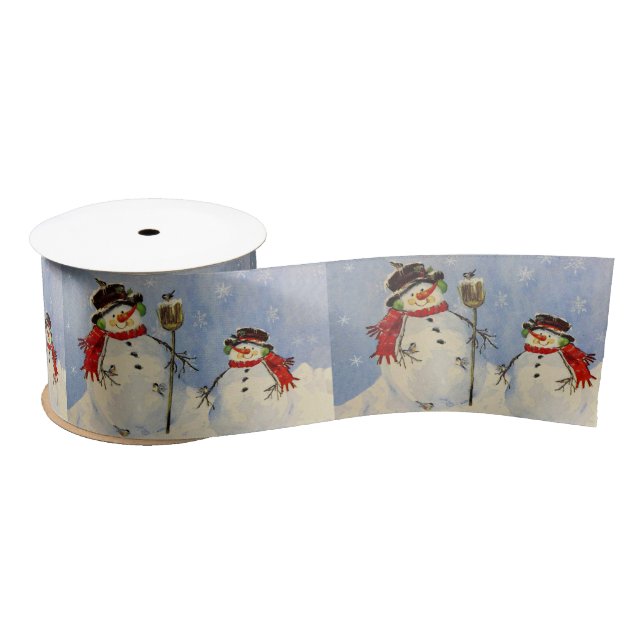Ruban En Satin Snowman et son (Bobine)