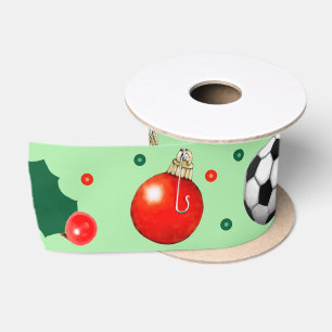 Ruban En Satin Soccer Noël Gite Cadeau Satin Ruban