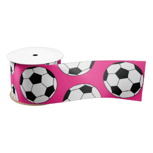 Ruban En Satin Soccer rose fête d'anniversaire