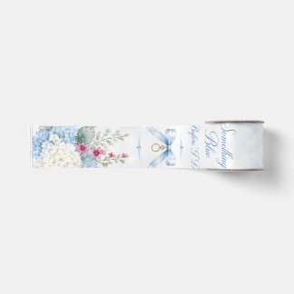 Ruban En Satin Something Blue Baby Shower Mariage | Hortensia Ble