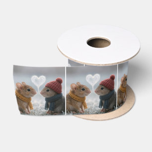Ruban En Satin Souris avec un cœur givré