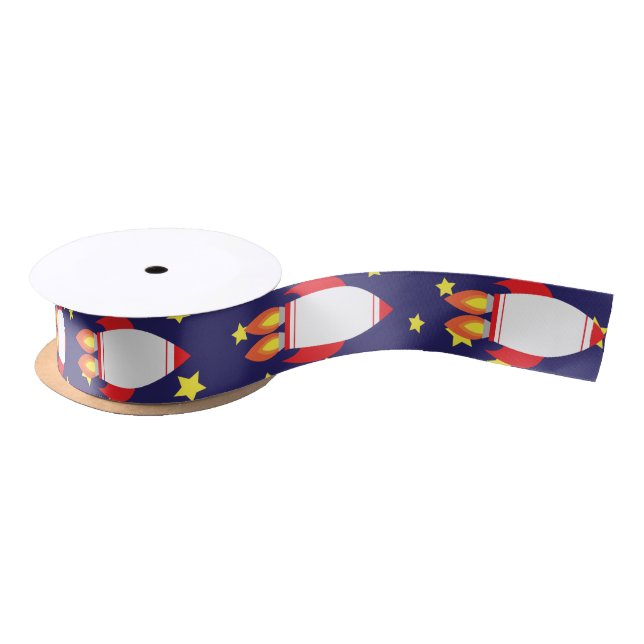 Ruban En Satin Space Rocket Star Ship Space Ribbon (Bobine)