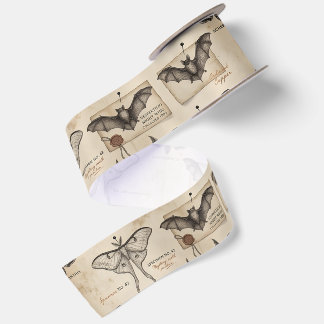 Ruban En Satin Spécimens botaniques Whimsigoth Antique Papillon C